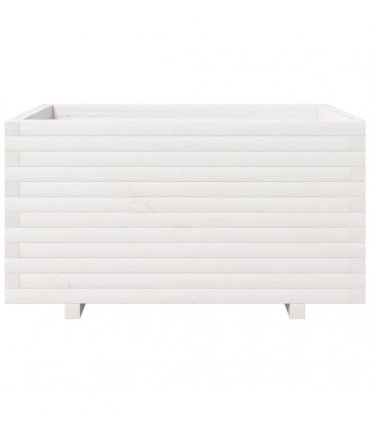 vidaXL Garden Planter White 90x60x49,5 cm Solid Wood Pine