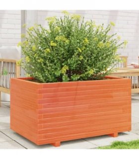 vidaXL Garden Planter Wax Brown 90x60x49,5 cm Solid Wood Pine
