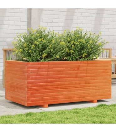 vidaXL Garden Planter Wax Brown 110x60x49,5 cm Solid Wood Pine