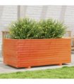 vidaXL Garden Planter Wax Brown 110x60x49,5 cm Solid Wood Pine