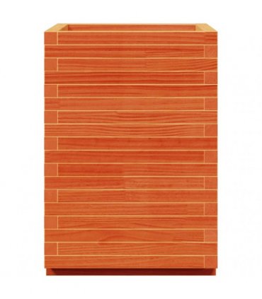 vidaXL Garden Planter Wax Brown 50x50x72,5 cm Solid Wood Pine