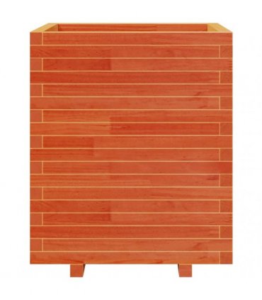 vidaXL Garden Planter Wax Brown 60x60x72,5 cm Solid Wood Pine