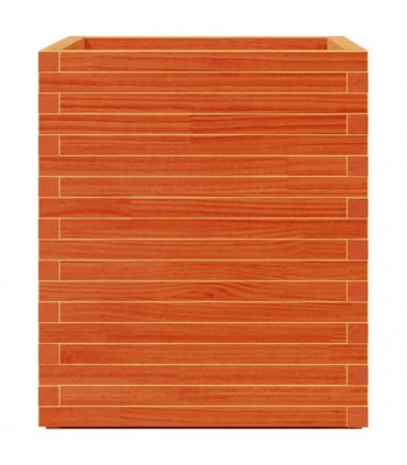 vidaXL Garden Planter Wax Brown 60x60x72,5 cm Solid Wood Pine