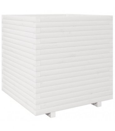 vidaXL Garden Planter White 70x70x72,5 cm Solid Wood Pine