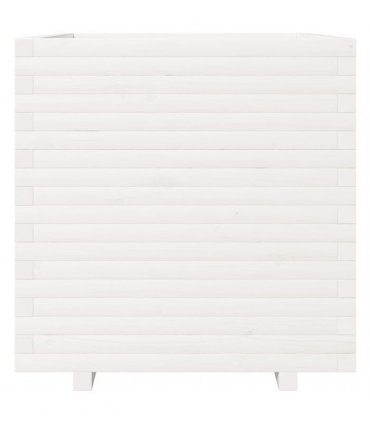 vidaXL Garden Planter White 70x70x72,5 cm Solid Wood Pine