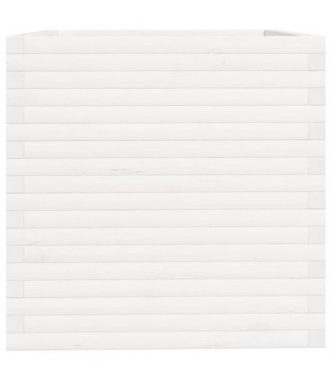 vidaXL Garden Planter White 70x70x72,5 cm Solid Wood Pine