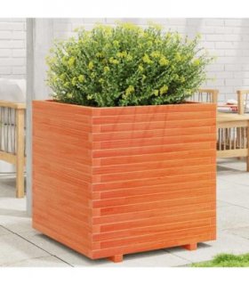 vidaXL Garden Planter Wax Brown 70x70x72,5 cm Solid Wood Pine