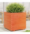 vidaXL Garden Planter Wax Brown 70x70x72,5 cm Solid Wood Pine
