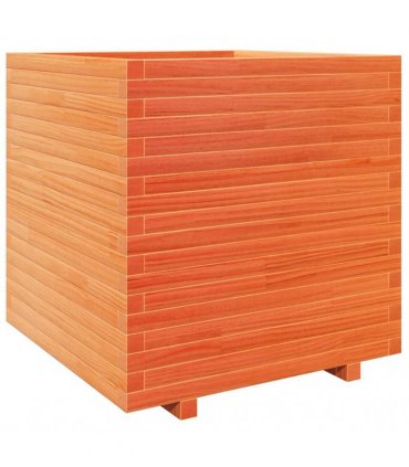 vidaXL Garden Planter Wax Brown 70x70x72,5 cm Solid Wood Pine