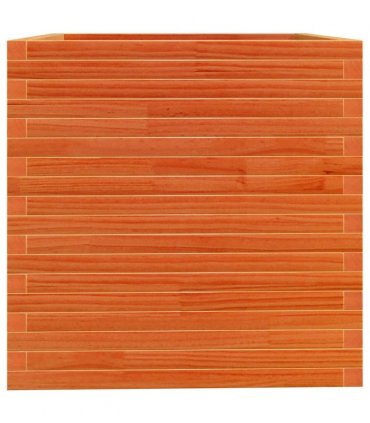 vidaXL Garden Planter Wax Brown 70x70x72,5 cm Solid Wood Pine