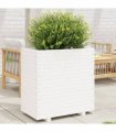 vidaXL Garden Planter White 70x40x72,5 cm Solid Wood Pine