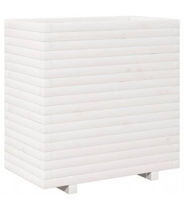 vidaXL Garden Planter White 70x40x72,5 cm Solid Wood Pine