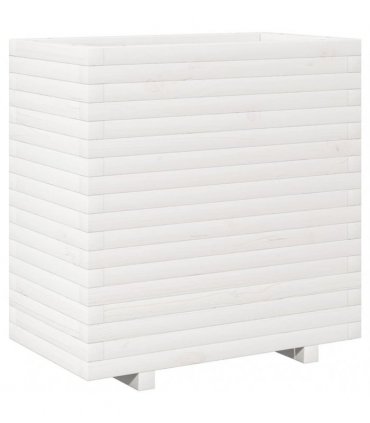 vidaXL Garden Planter White 70x40x72,5 cm Solid Wood Pine