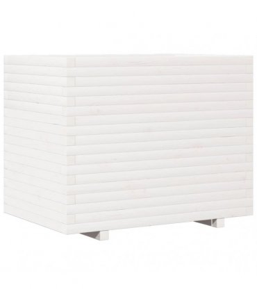 vidaXL Garden Planter White 90x60x72,5 cm Solid Wood Pine