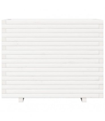 vidaXL Garden Planter White 90x60x72,5 cm Solid Wood Pine