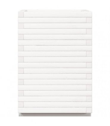 vidaXL Garden Planter White 50x50x72 cm Solid Wood Pine