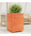vidaXL Garden Planter Wax Brown 50x50x72 cm Solid Wood Pine