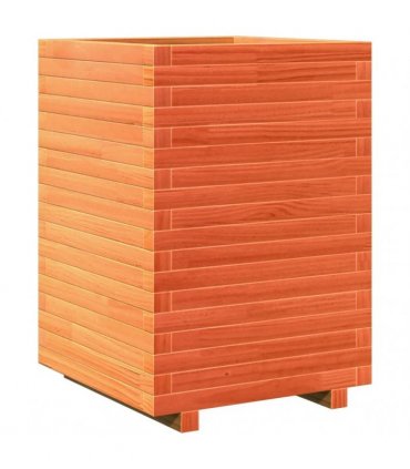 vidaXL Garden Planter Wax Brown 50x50x72 cm Solid Wood Pine