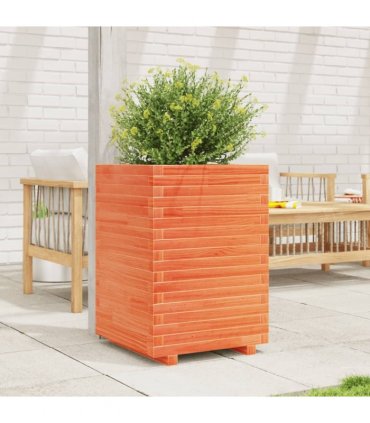 vidaXL Garden Planter Wax Brown 50x50x72 cm Solid Wood Pine