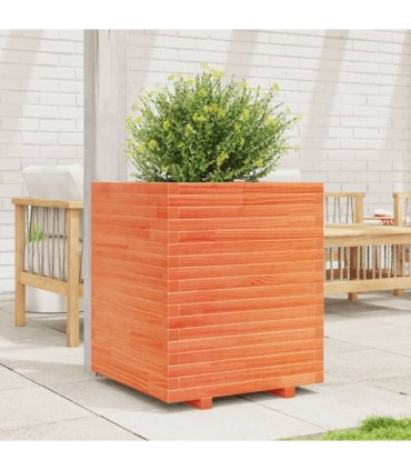 vidaXL Garden Planter Wax Brown 60x60x72 cm Solid Wood Pine