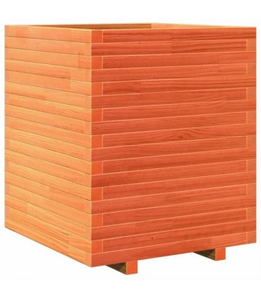 vidaXL Garden Planter Wax Brown 60x60x72 cm Solid Wood Pine