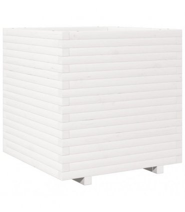 vidaXL Garden Planter White 70x70x72 cm Solid Wood Pine