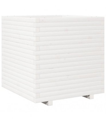 vidaXL Garden Planter White 70x70x72 cm Solid Wood Pine