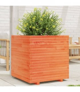 vidaXL Garden Planter Wax Brown 70x70x72 cm Solid Wood Pine
