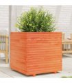 vidaXL Garden Planter Wax Brown 70x70x72 cm Solid Wood Pine