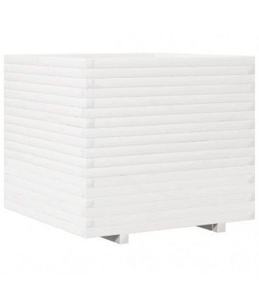 vidaXL Garden Planter White 80x80x72 cm Solid Wood Pine