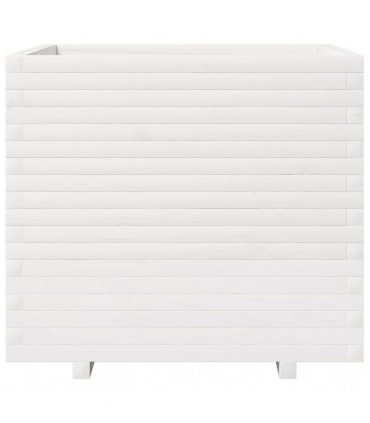 vidaXL Garden Planter White 80x80x72 cm Solid Wood Pine