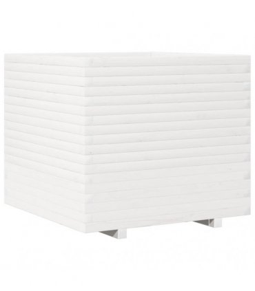 vidaXL Garden Planter White 80x80x72 cm Solid Wood Pine