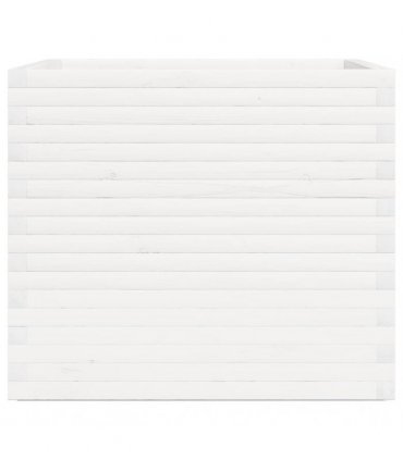 vidaXL Garden Planter White 80x80x72 cm Solid Wood Pine