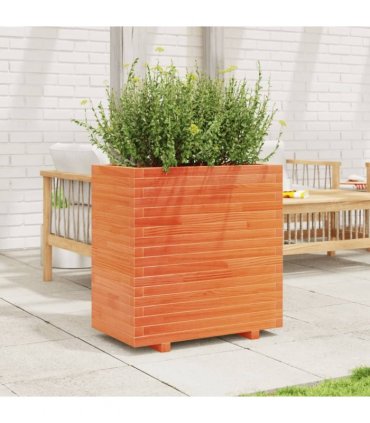vidaXL Garden Planter Wax Brown 70x40x72 cm Solid Wood Pine