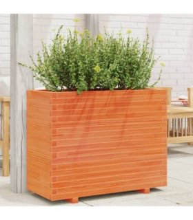 vidaXL Garden Planter Wax Brown 90x40x72 cm Solid Wood Pine