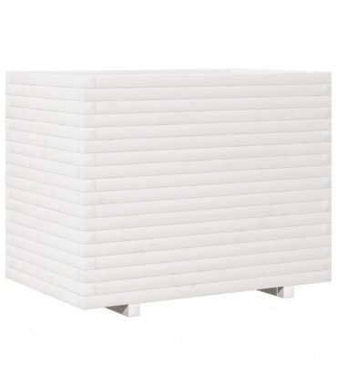vidaXL Garden Planter White 90x60x72 cm Solid Wood Pine