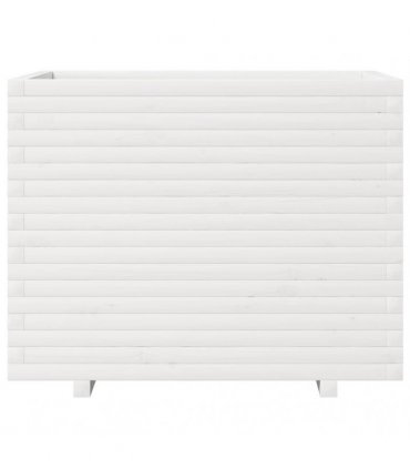 vidaXL Garden Planter White 90x60x72 cm Solid Wood Pine