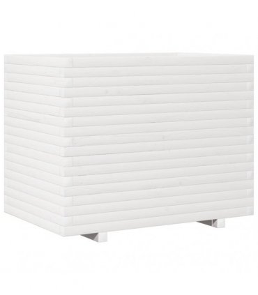 vidaXL Garden Planter White 90x60x72 cm Solid Wood Pine