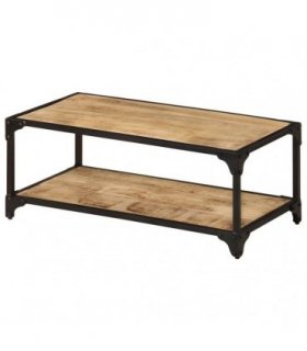 vidaXL Coffee Table 90x45x35 cm Solid Rough Mango Wood