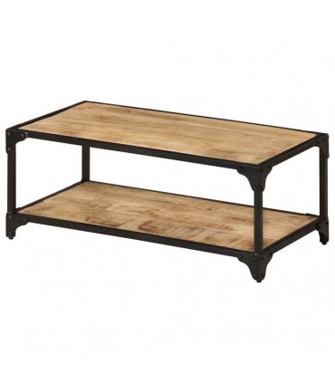vidaXL Coffee Table 90x45x35 cm Solid Rough Mango Wood