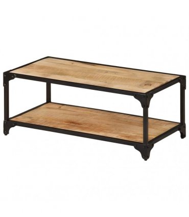 vidaXL Coffee Table 90x45x35 cm Solid Rough Mango Wood