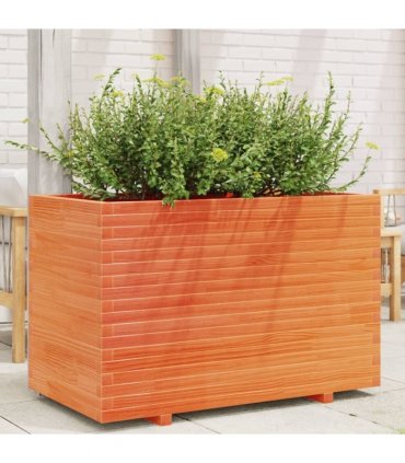 vidaXL Garden Planter Wax Brown 110x60x72 cm Solid Wood Pine