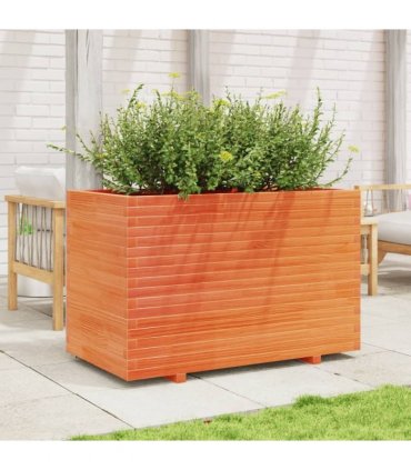 vidaXL Garden Planter Wax Brown 110x60x72 cm Solid Wood Pine