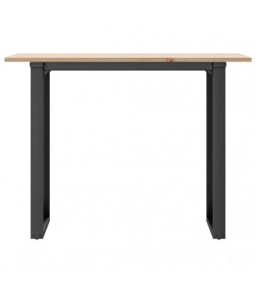 vidaXL Dining Table O-Frame 100x50x75 cm Solid Wood Pine and Steel