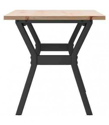 vidaXL Coffee Table Y-Frame 100x50x45 cm Solid Wood Pine and Steel