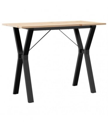 vidaXL Dining Table Y-Frame 100x50x75 cm Solid Wood Pine and Steel