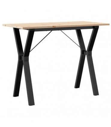 vidaXL Dining Table Y-Frame 100x50x75 cm Solid Wood Pine and Steel