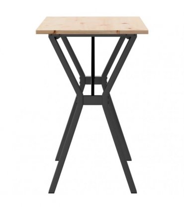 vidaXL Dining Table Y-Frame 100x50x75 cm Solid Wood Pine and Steel
