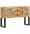 vidaXL Sideboard 110x30x74 cm Rough Mango Wood