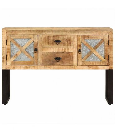 vidaXL Sideboard 110x30x74 cm Rough Mango Wood
